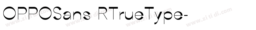 OPPOSans RTrueType字体转换